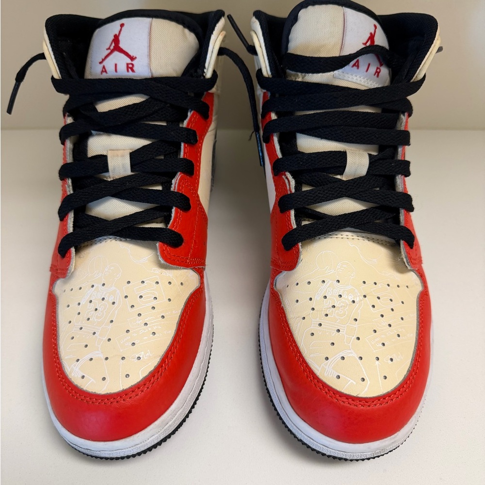 Air Jordan 1 Mid 88 Dunk Contest Red/Black GS DV7012-100-Youth 7